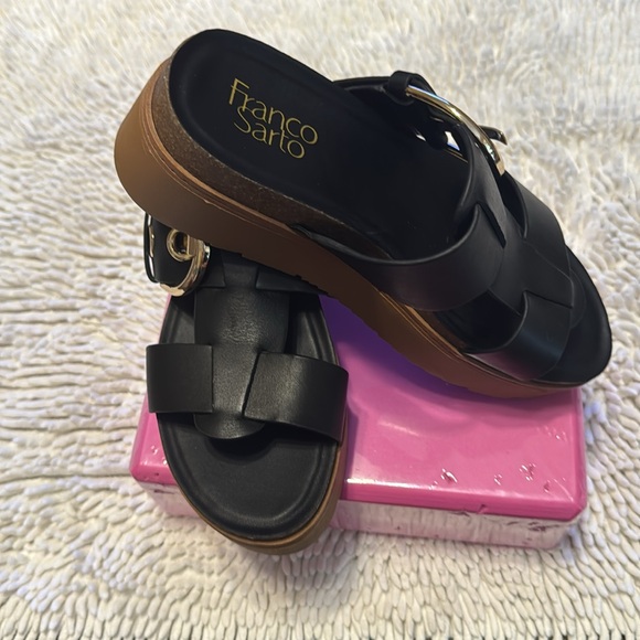 Franco Sorto Elegant Black Women's Sandals - Picture 1 of 8
